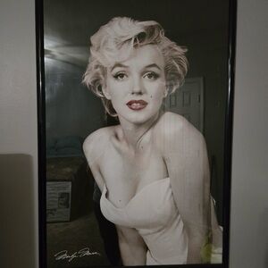Black and White Marilyn Monroe Poster